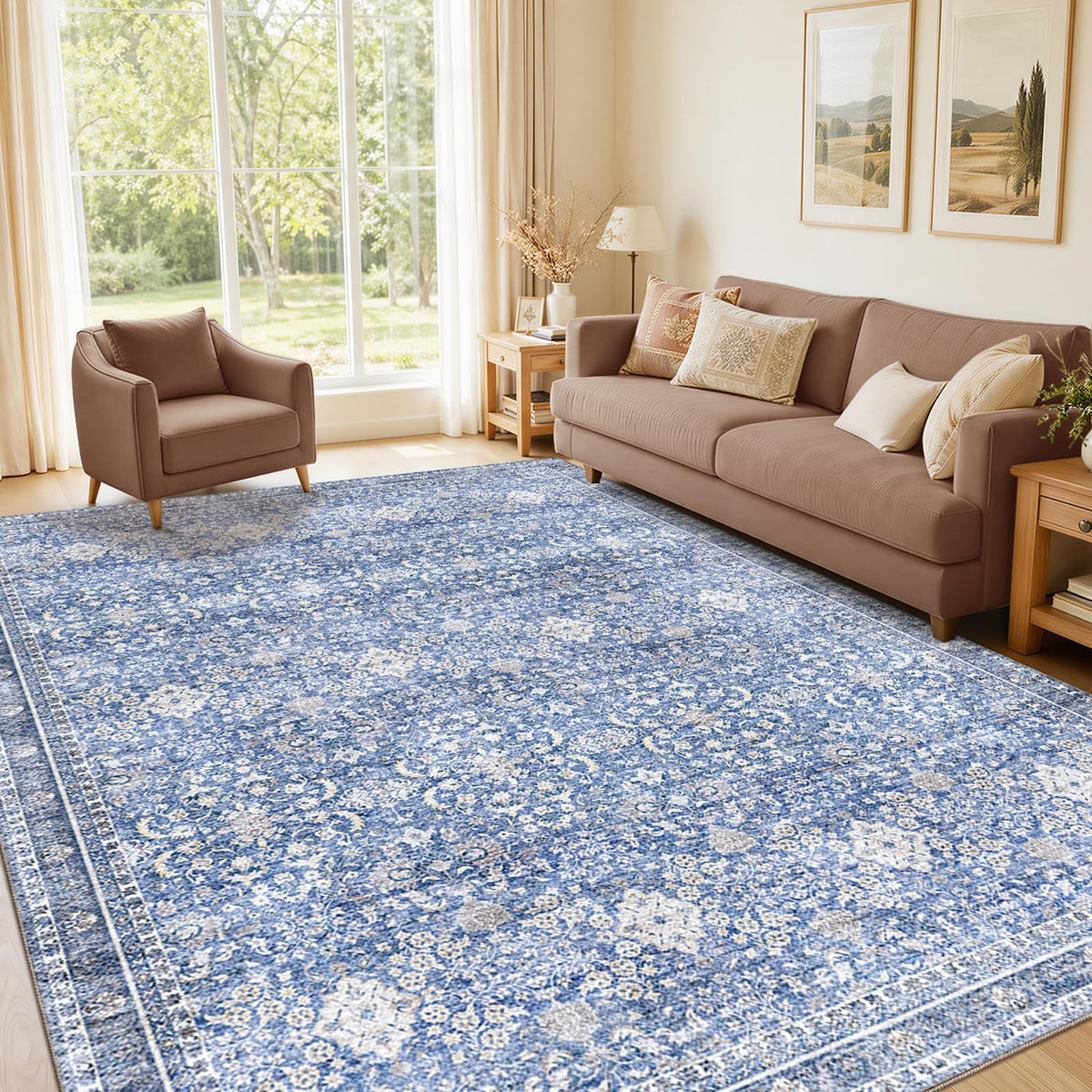 Sasttie 4x6 Area Rugs, Ultra-Soft Washable Rug for Living Room, Beige