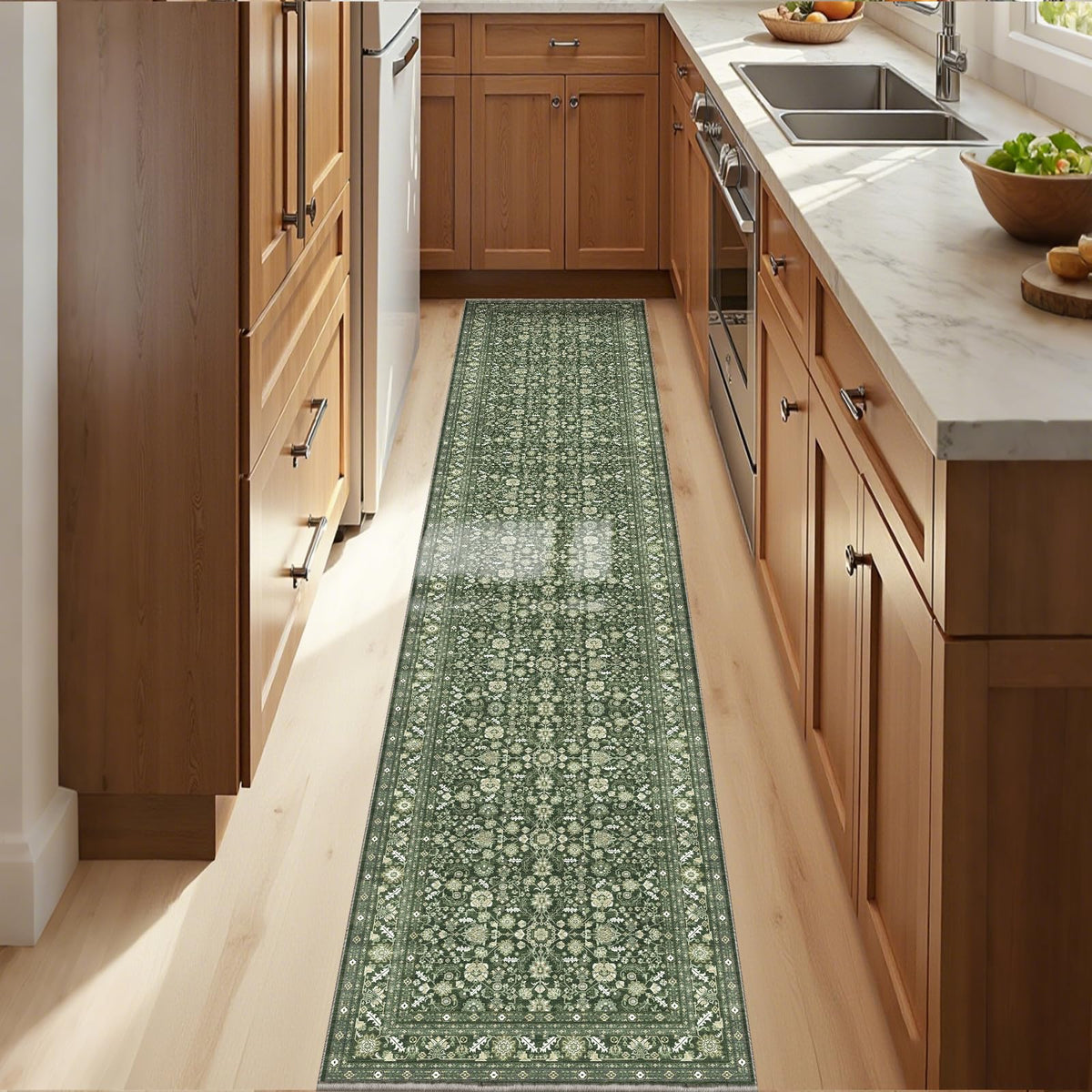 OPPODREAM Vintage Blue Area Rugs 5x7, Washable Rug for Living Room