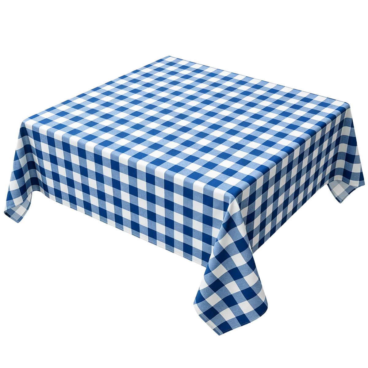 Waterproof Checkered Tablecloth Fabric - Rectangle 58x84 Inch Classic Gingham Buffalo Plaid Table Cloth for Indoor/Outdoor Use - Washable Table Cover for Kitchen, BBQs, and Parties