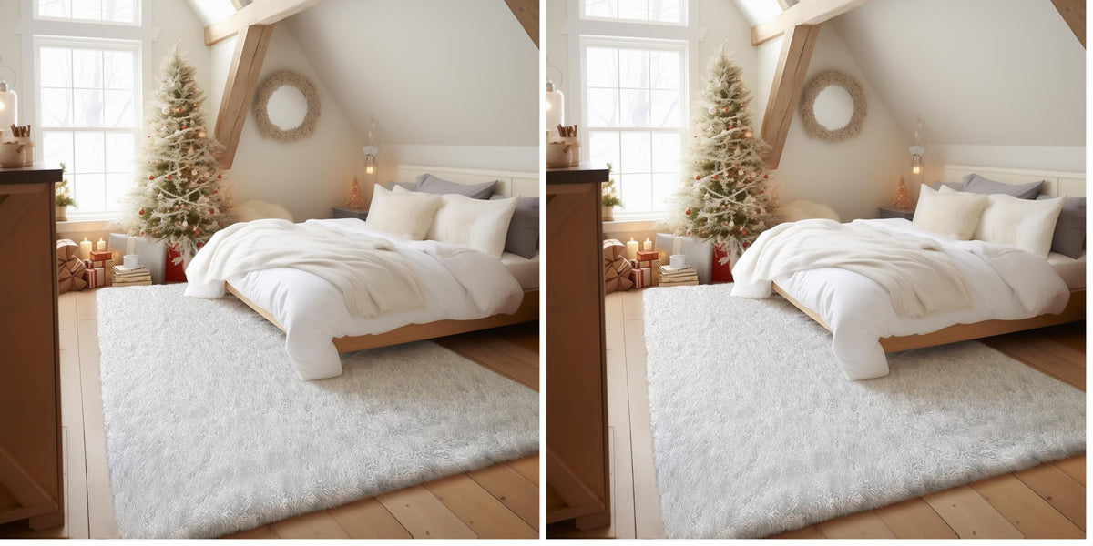 Ophanie Area Rugs for Living Room Bedroom, Washable Non-Slip Fluffy Soft Grey Shag Carpet, Indoor Floor Gray 4x6 Fuzzy Shaggy Living Room Plush Rug for Kids Home Dorm Decor Aesthetic