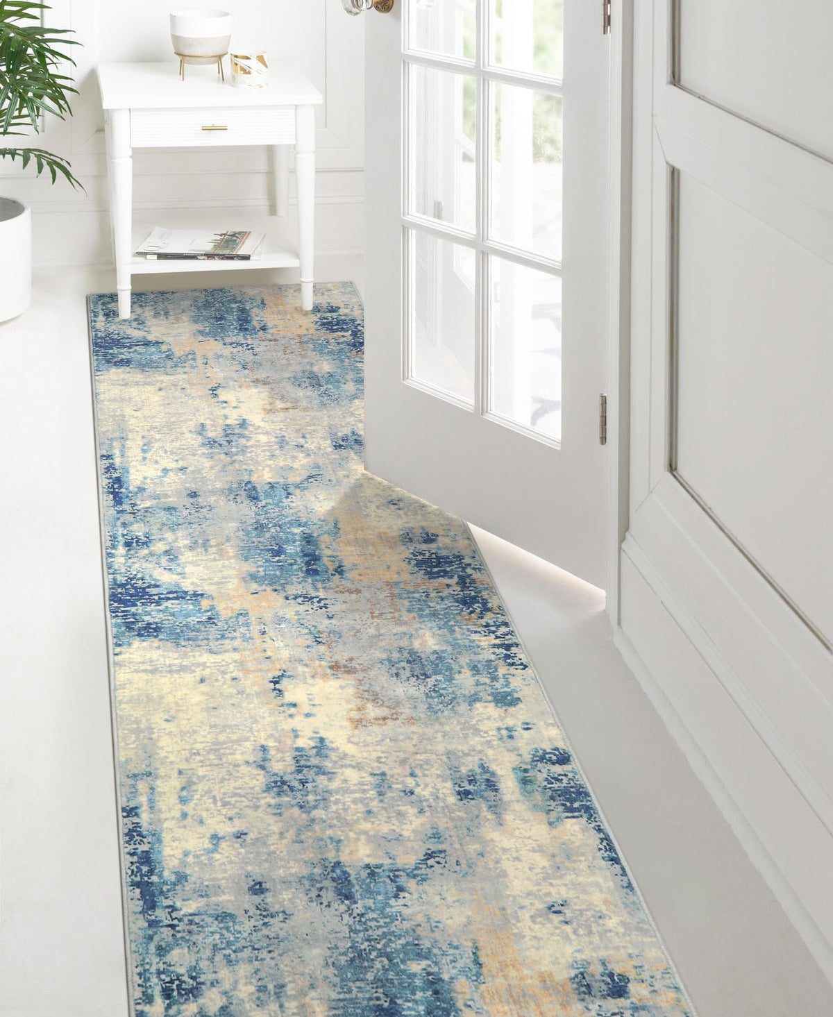 Lahome Modern Abstract Washable 5x7 Area Rugs for Living Room, Colorful Soft Bedroom Rug Low Pile Non Slip,Stain Resistance Dining Room Carpet for Nursery Office Entrance Home Office Decor