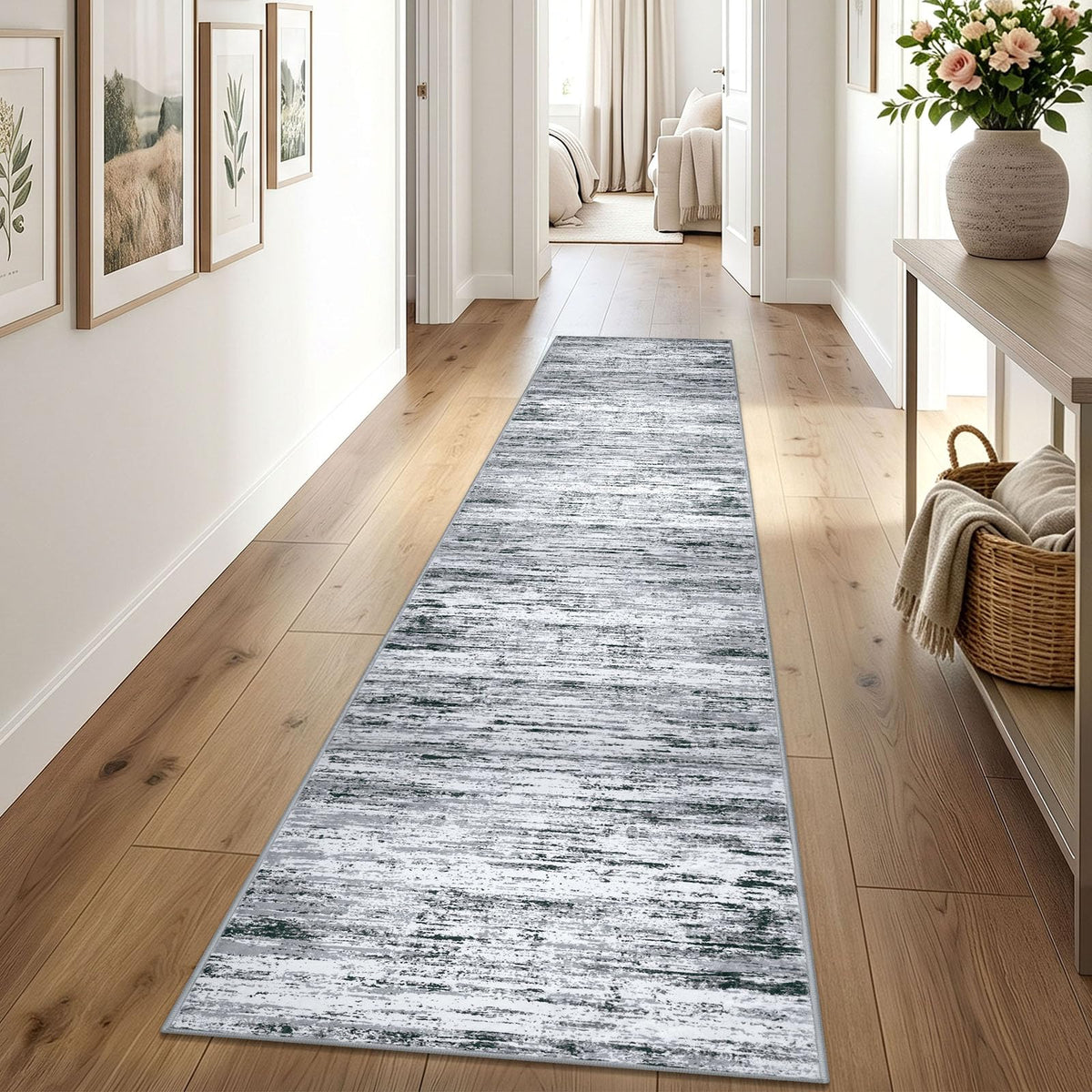 Lansny Abstract 2x3 Area Rug Small Washable Entryway Rug Non Slip Door Mat