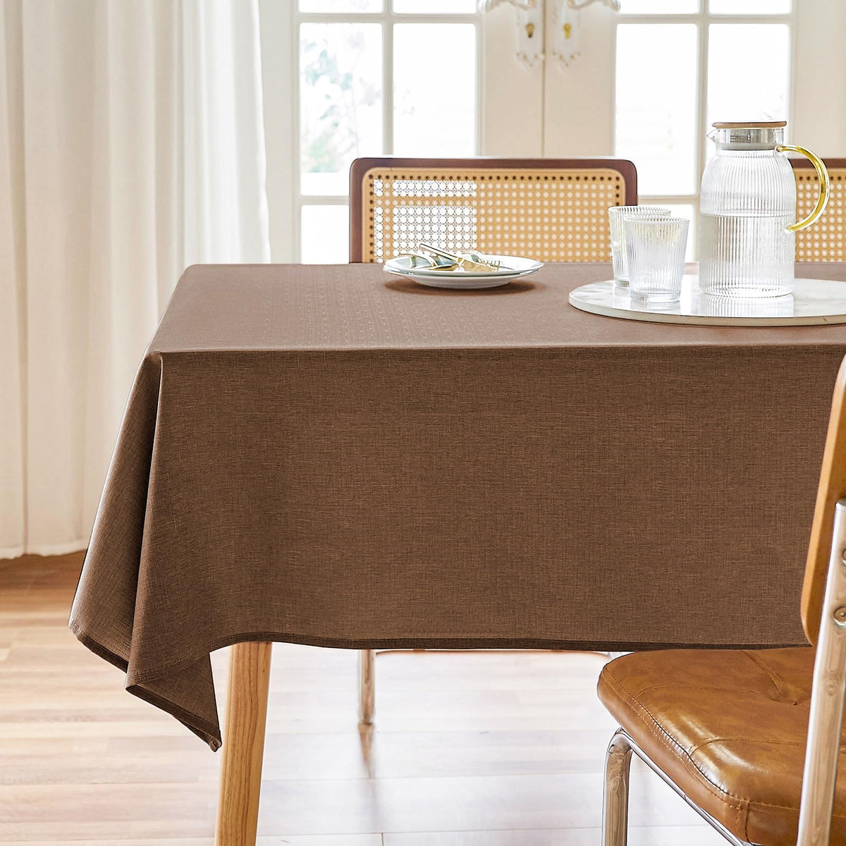 AUSSPVOCT Textured Table Cloth Rectangle 52 x 70 Inch Fall Tablecloth