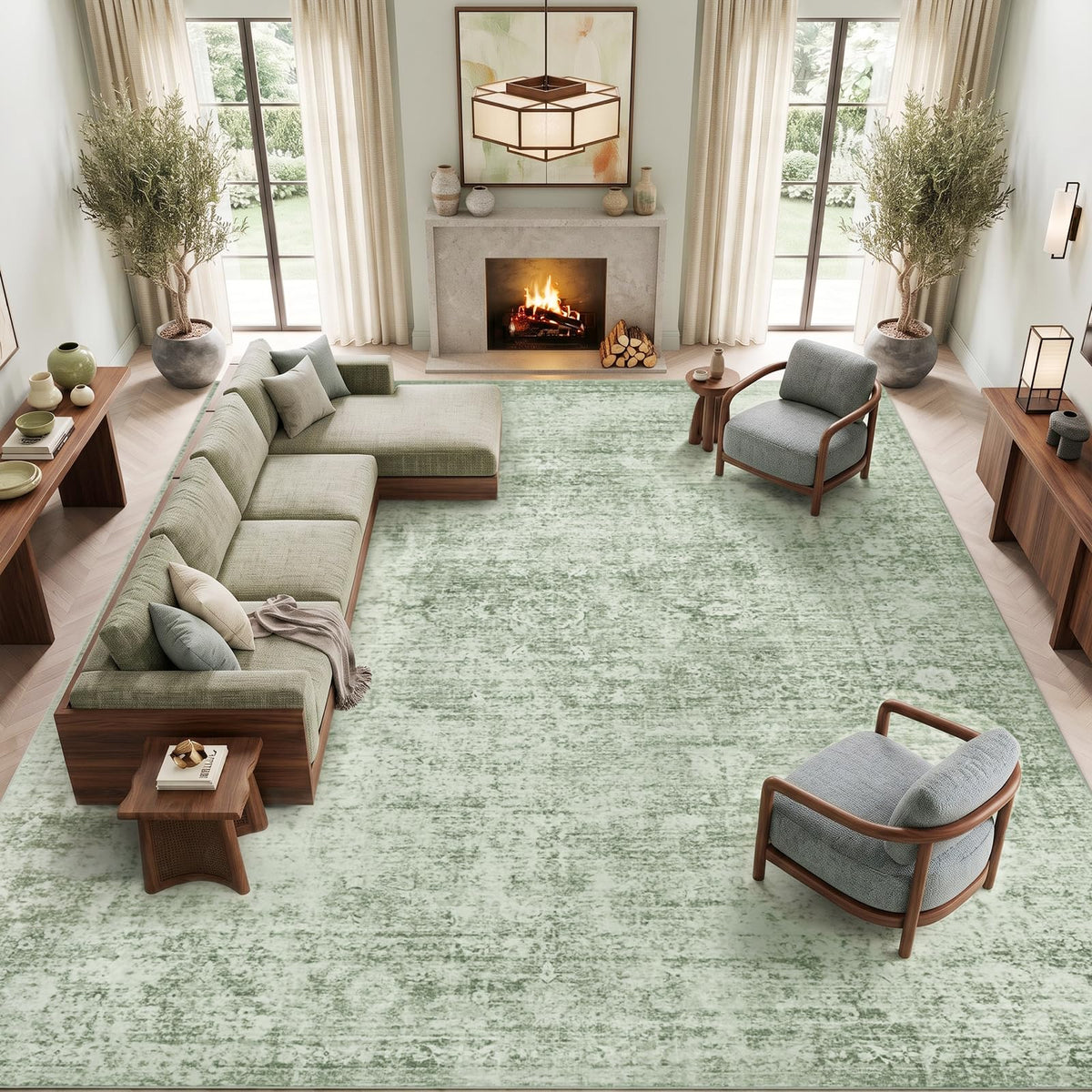 Homemate Washable Rug 8x10 Area Rugs - Vintage Rugs for Living Room