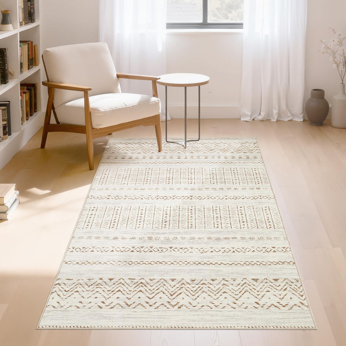 cotiled Boho 5x7 Area Rugs for Living Room: Soft Moroccan Washable Rug