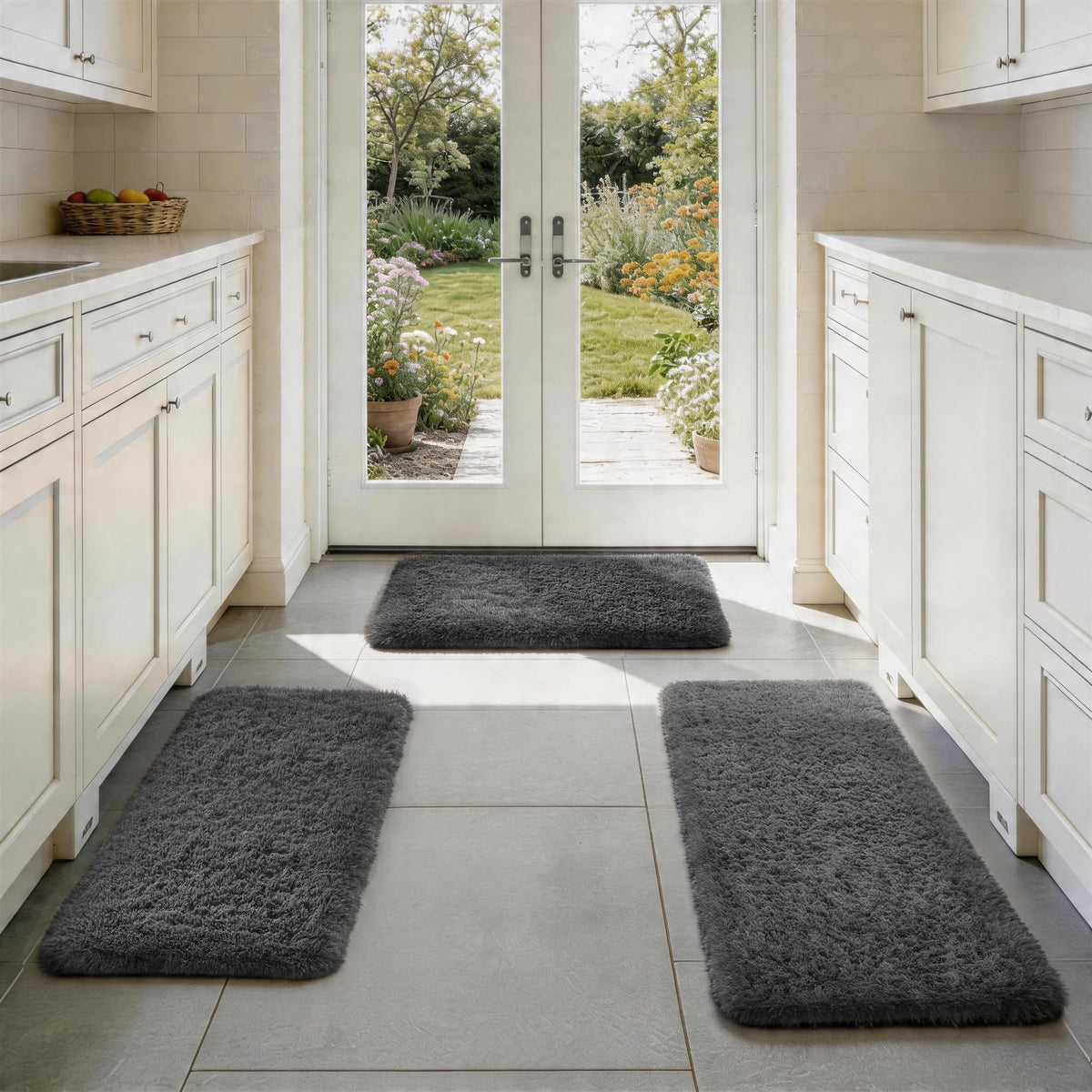 Ophanie Area Rugs for Living Room Bedroom, Washable Non-Slip Fluffy Soft Grey Shag Carpet, Indoor Floor Gray 4x6 Fuzzy Shaggy Living Room Plush Rug for Kids Home Dorm Decor Aesthetic