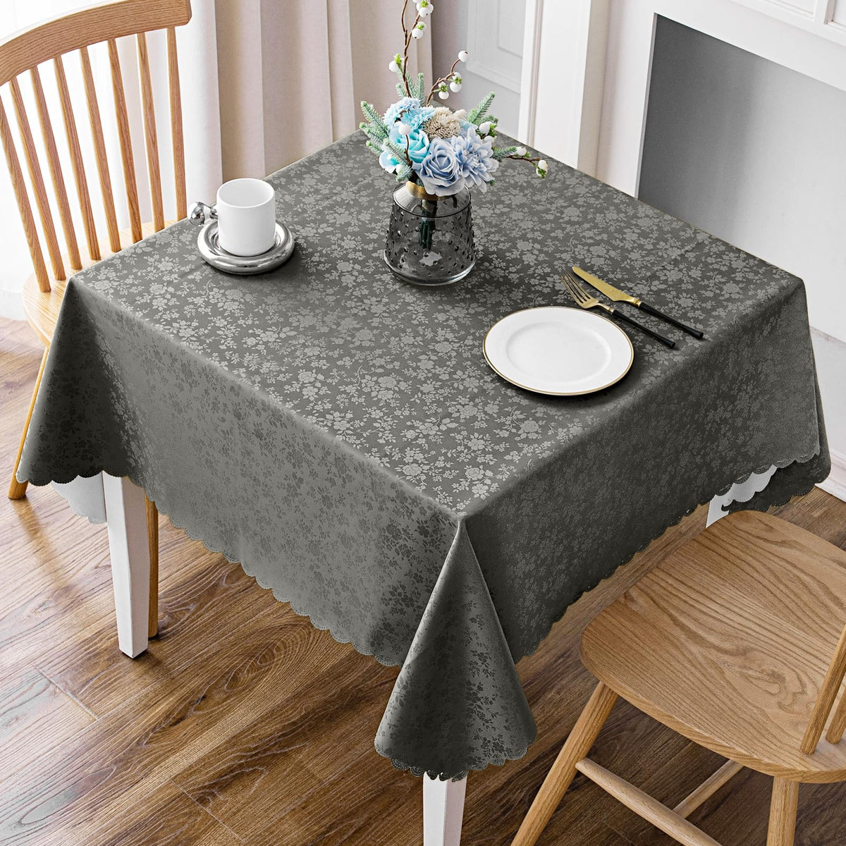 Smiry Rectangle Waterproof Heavy Duty Vinyl Tablecloths, 60 x 84 Inch