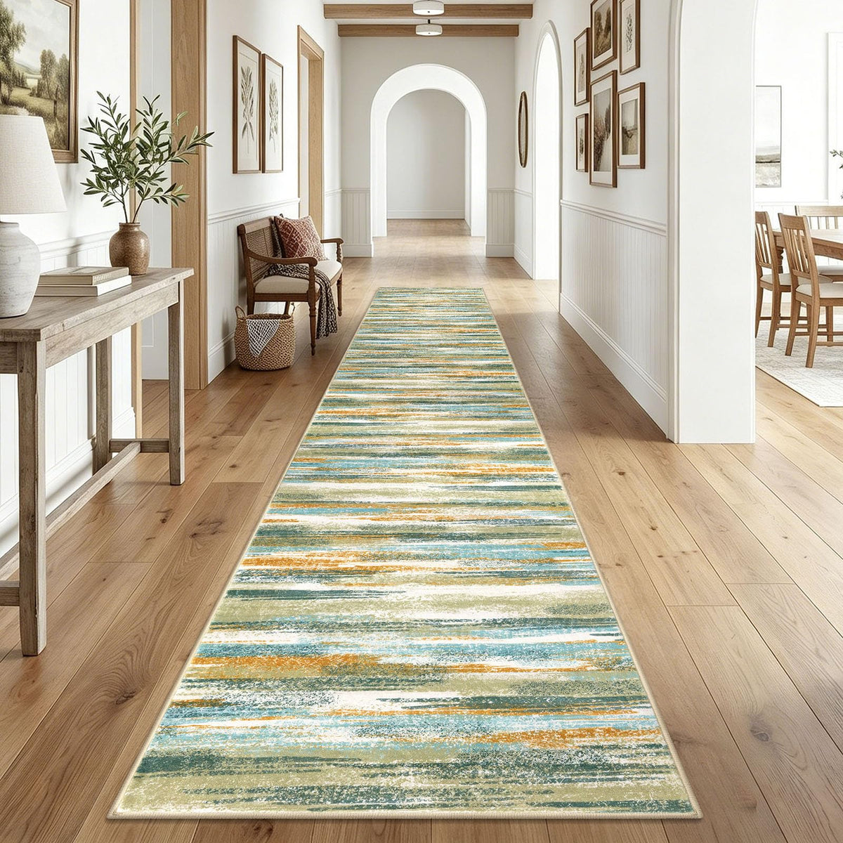 Lansny Abstract 2x3 Area Rug Small Washable Entryway Rug Non Slip Door Mat