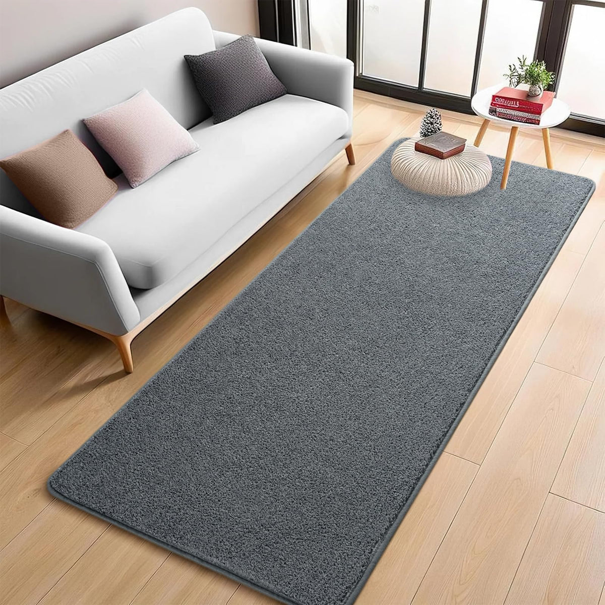 5x7 Black Area Rug Modern Aesthetic Minimalist