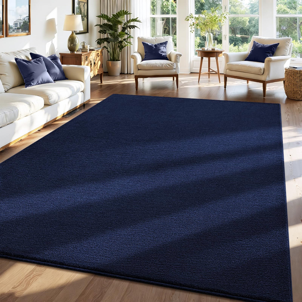 ISEAU 4x6 Soft Area Rug for Bedroom, Washable and Non-Slip, Purple