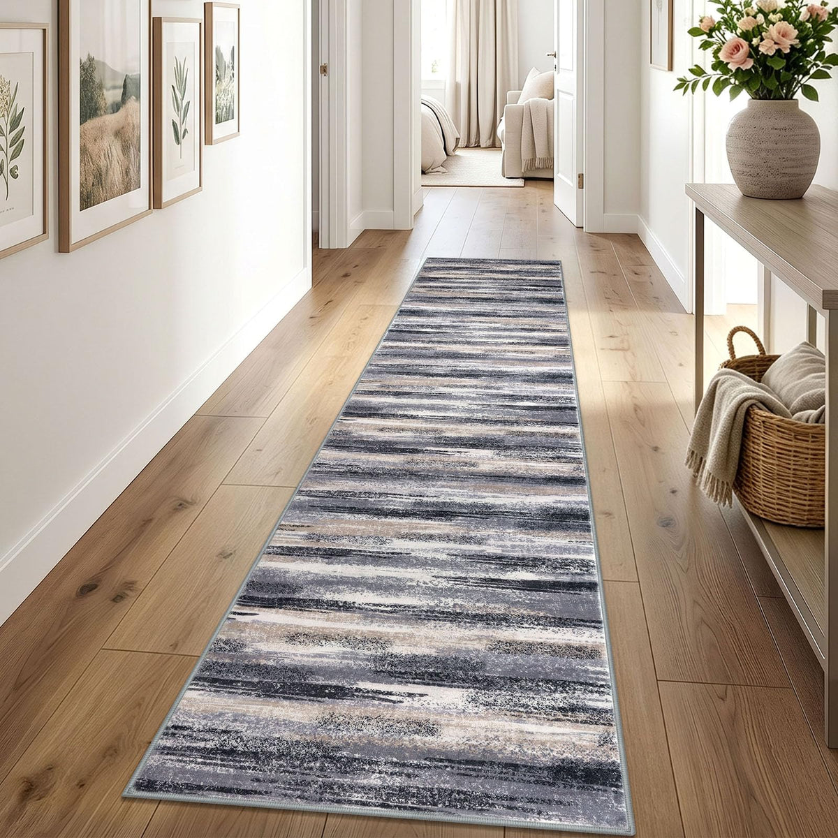 Lansny Abstract 2x3 Area Rug Small Washable Entryway Rug Non Slip Door Mat
