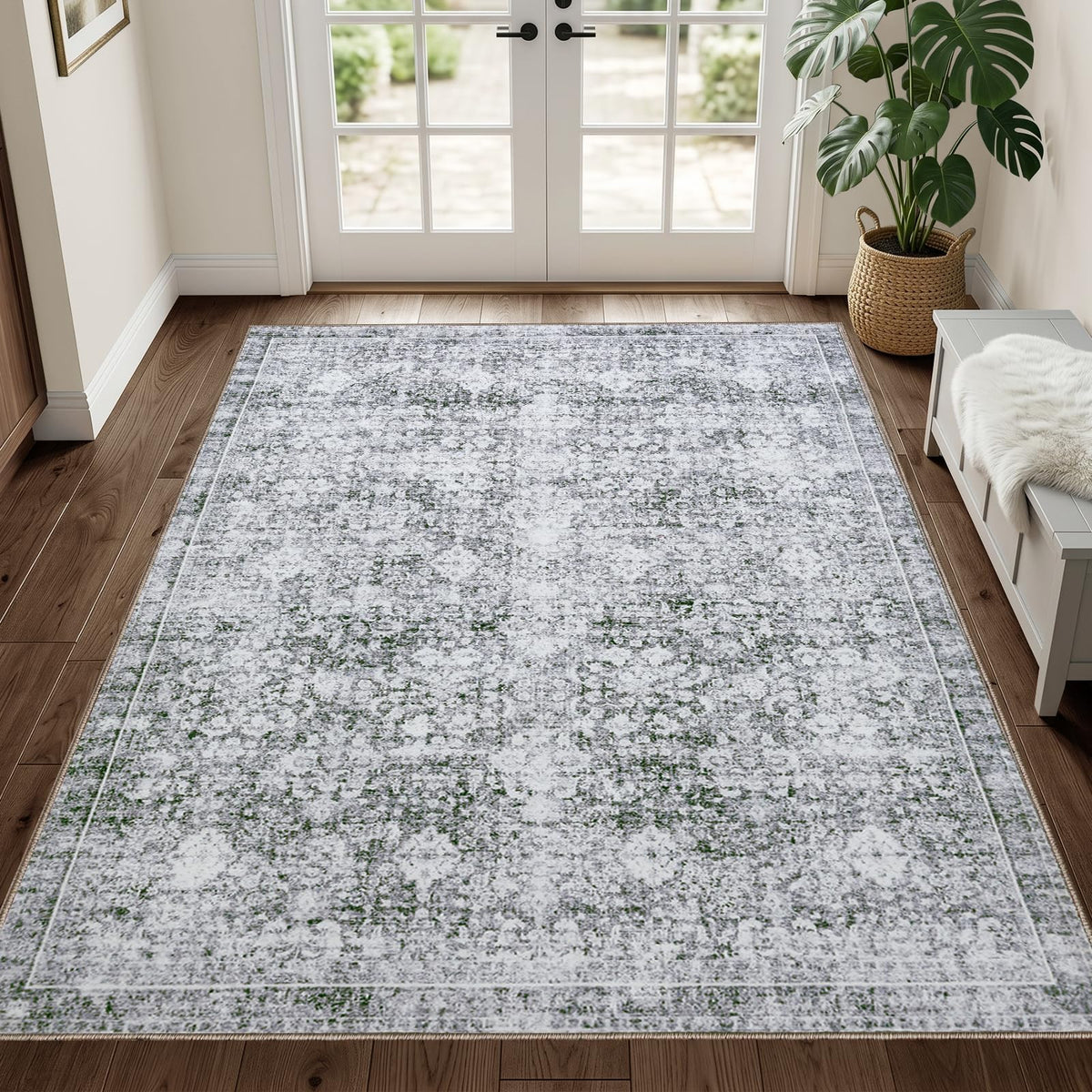 Sasttie 4x6 Area Rugs, Ultra-Soft Washable Rug for Living Room, Beige