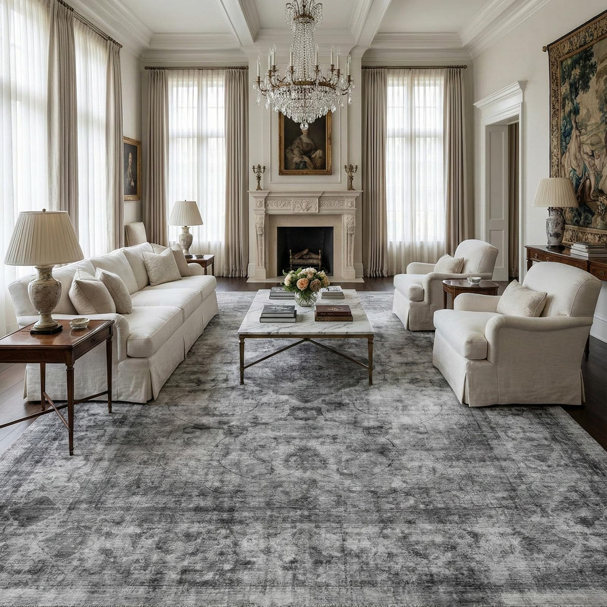 Homemate Washable Rug 8x10 Area Rugs - Vintage Rugs for Living Room
