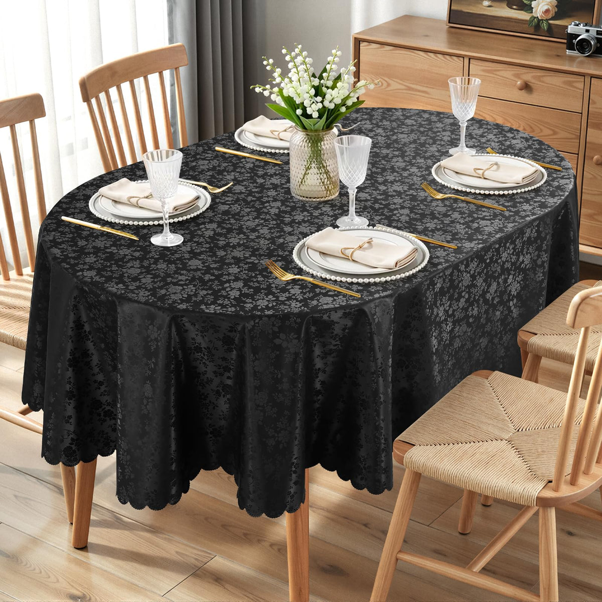 Smiry Rectangle Waterproof Heavy Duty Vinyl Tablecloths, 60 x 84 Inch