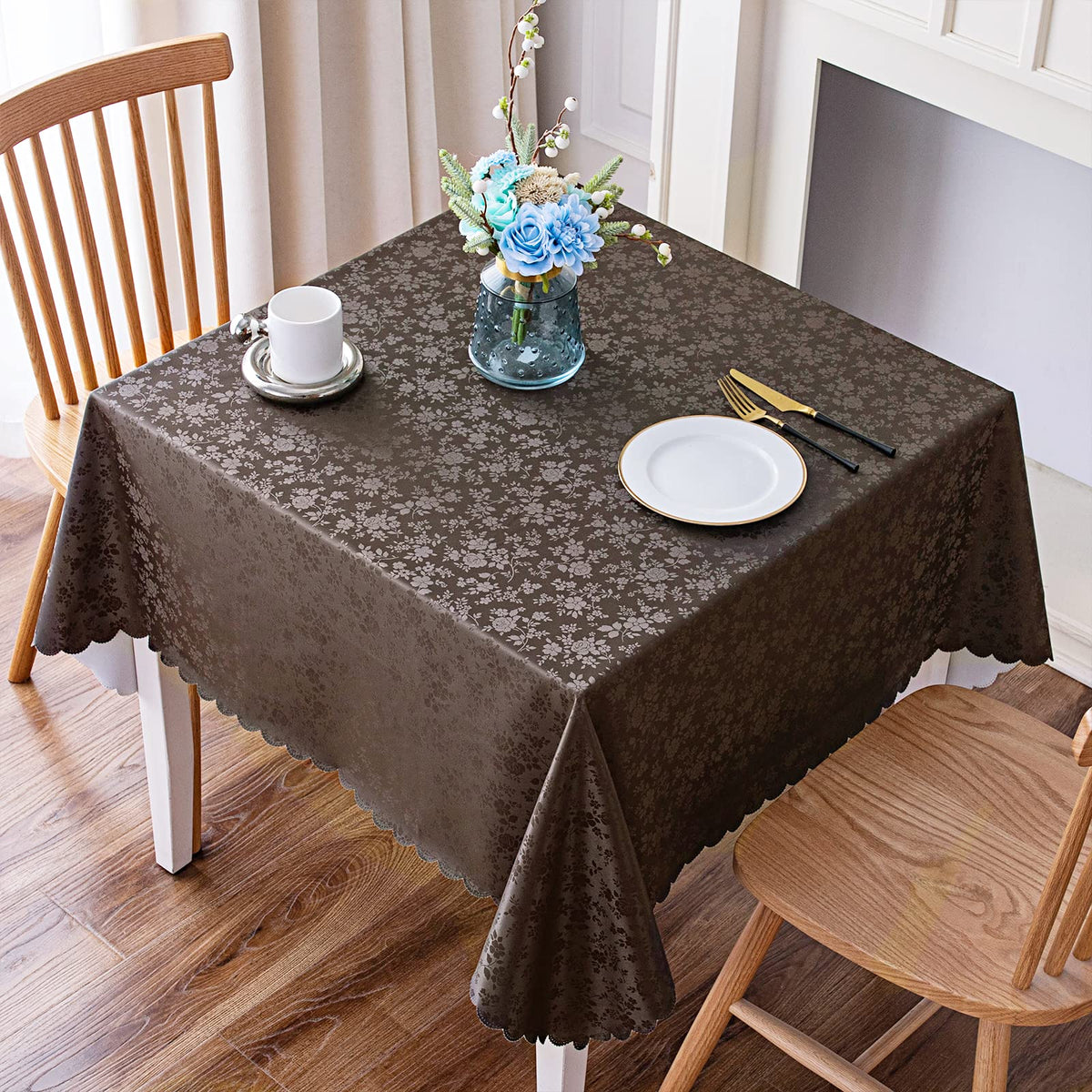 Smiry Rectangle Waterproof Heavy Duty Vinyl Tablecloths, 60 x 84 Inch