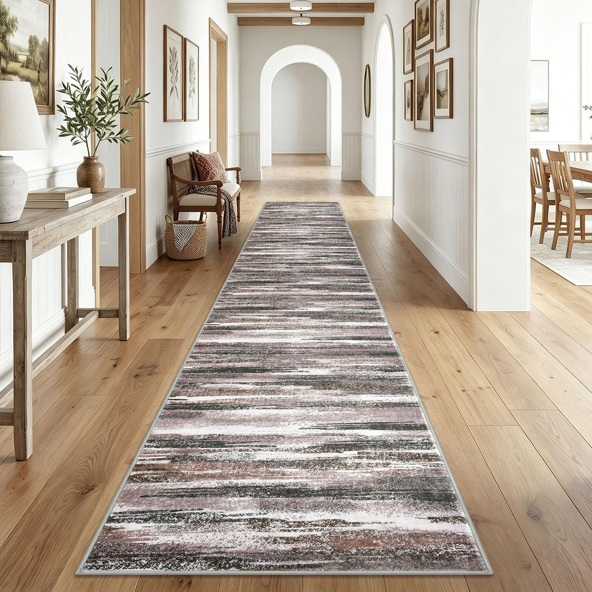 Lansny Abstract 2x3 Area Rug Small Washable Entryway Rug Non Slip Door Mat