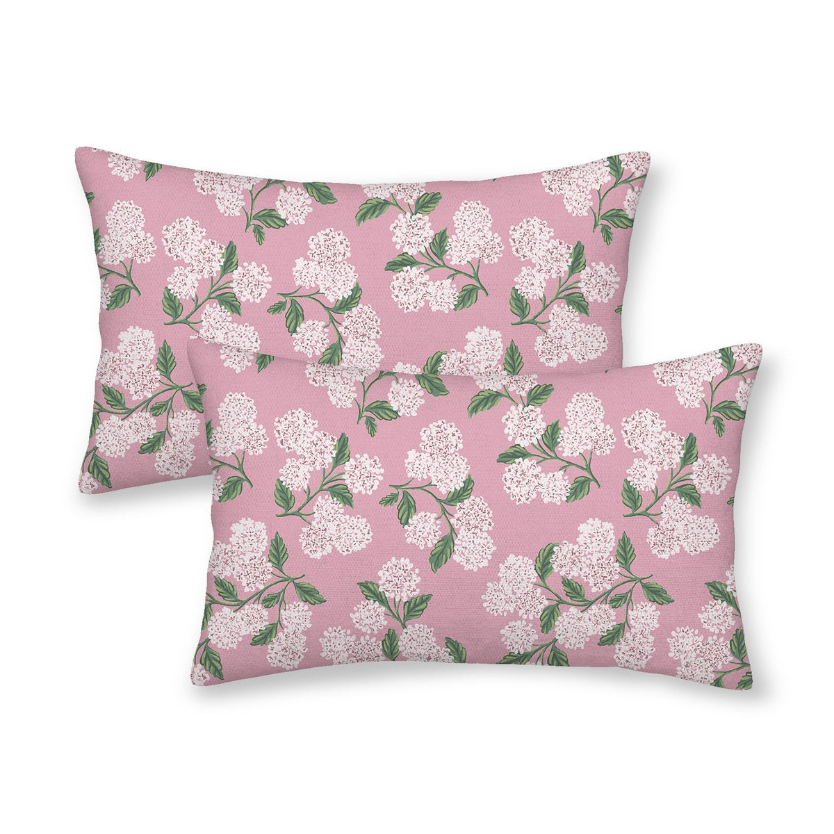 Floral Outdoor Pillow Covers 18x18 Inch Set of 2 Blue Green