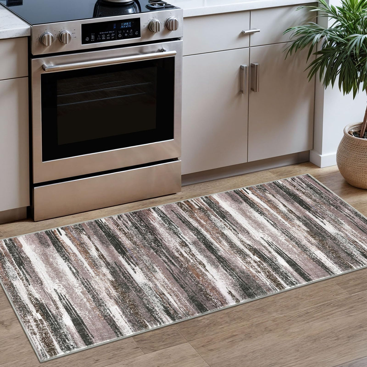 Lansny Abstract 2x3 Area Rug Small Washable Entryway Rug Non Slip Door Mat