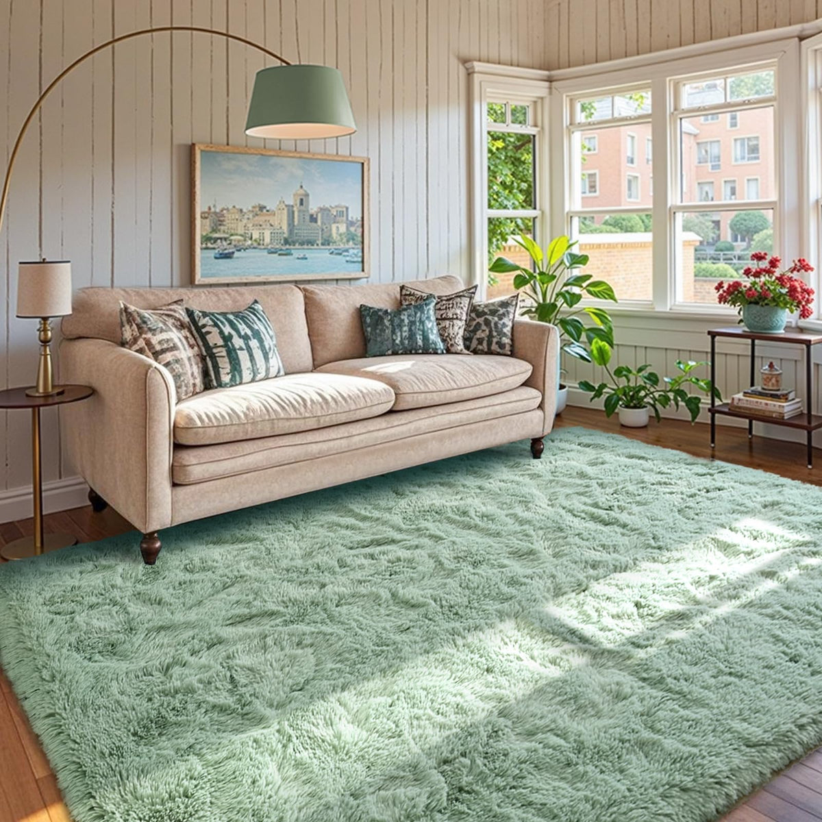 5x7 Black Area Rugs for Living Room, Large Fluffy Shag Bedroom Rugs Non-Slip, Ultra Soft Plush Carpet for Nursery Kids PlayRoom Dorm Office Indoor Modern Carpets
