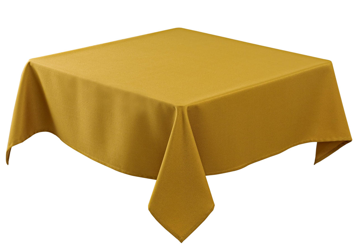 Textured Square Tablecloth-Fabric Spillproof Table Cloths-Natural 54x54"