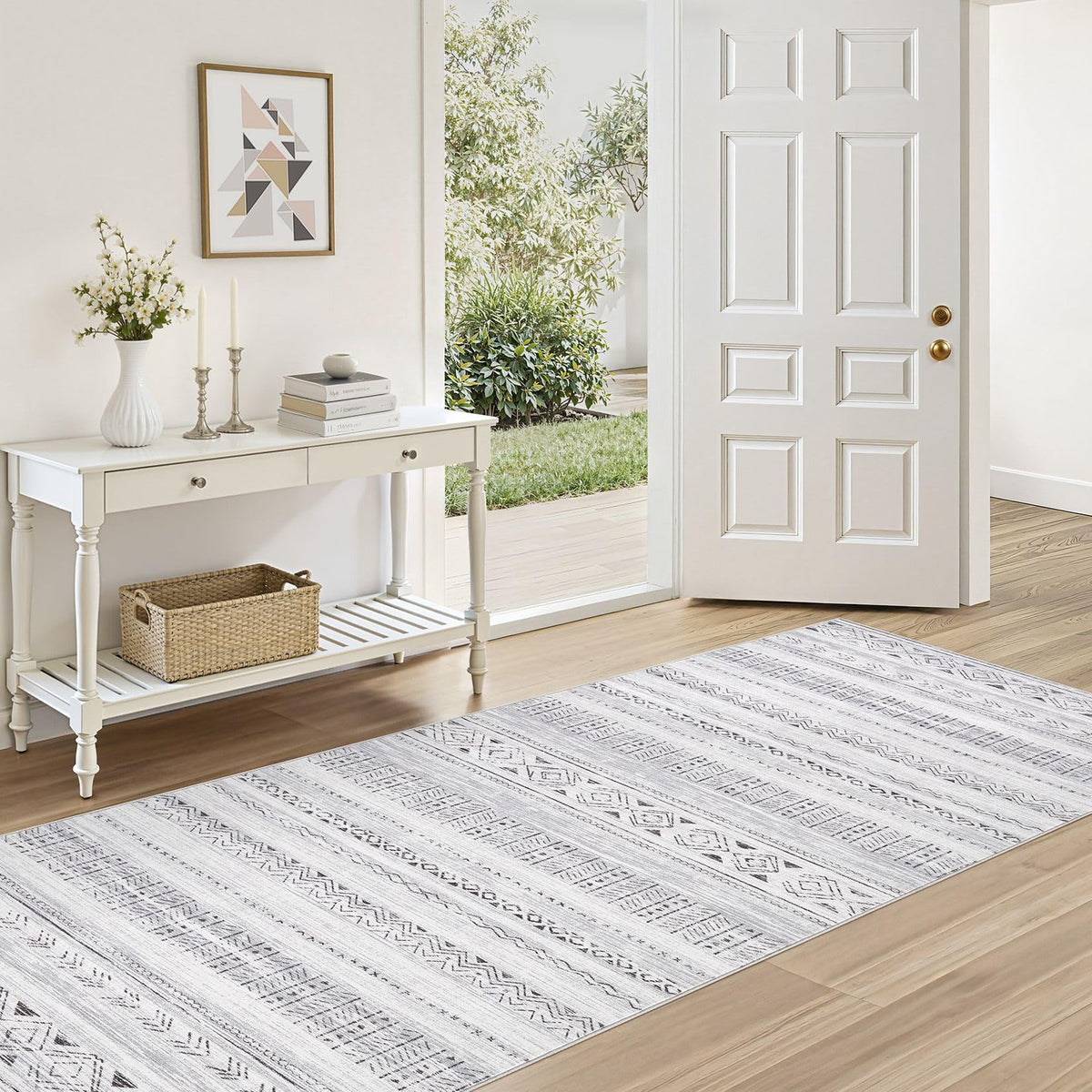 cotiled Boho 5x7 Area Rugs for Living Room: Soft Moroccan Washable Rug