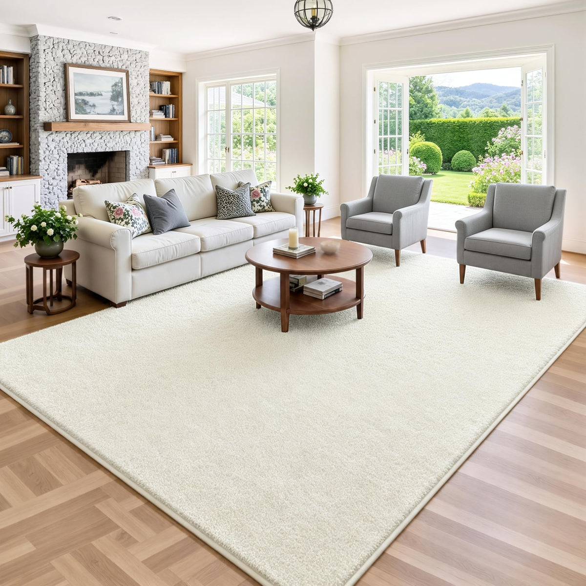 Keeko 4x6 Area Rugs for Living Room,Soft Washable Memory Foam Bedroom Rug
