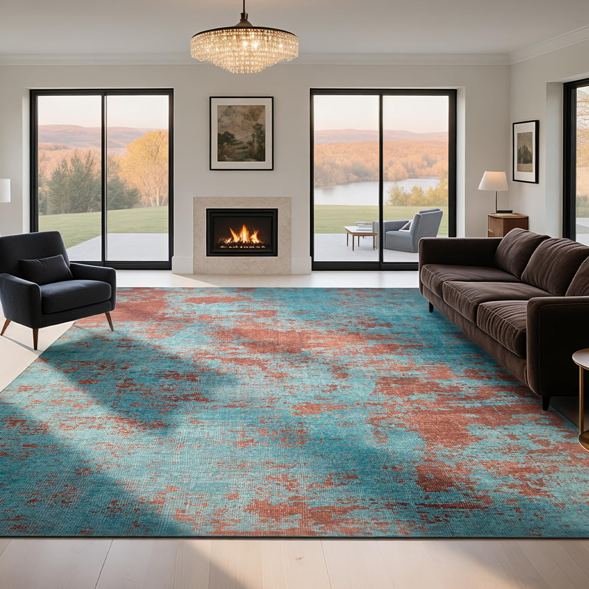 Washable Rugs 8x10 Area Rugs for Living Room,Bedroom,Dining Room,Nursery