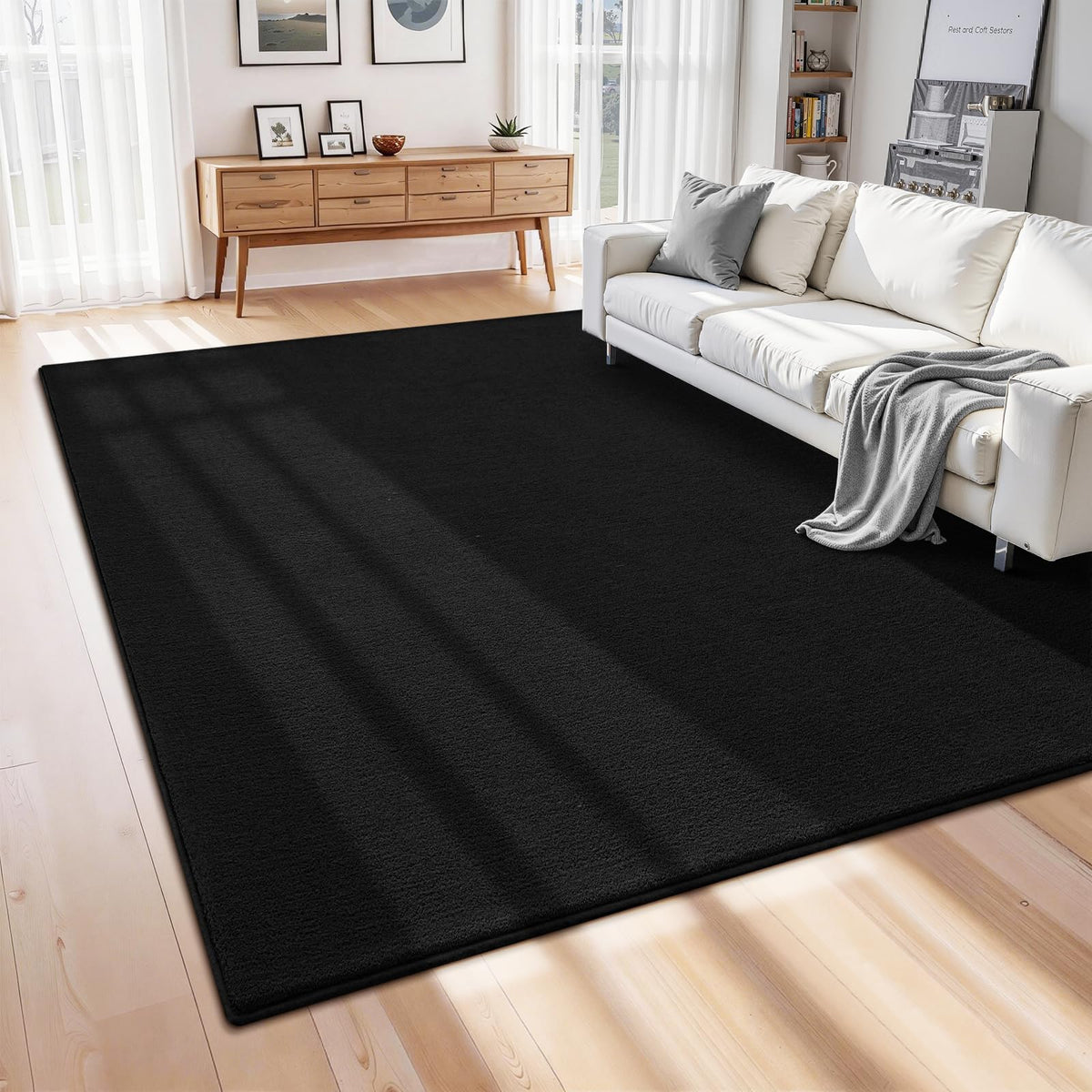 ISEAU 4x6 Soft Area Rug for Bedroom, Washable and Non-Slip, Purple