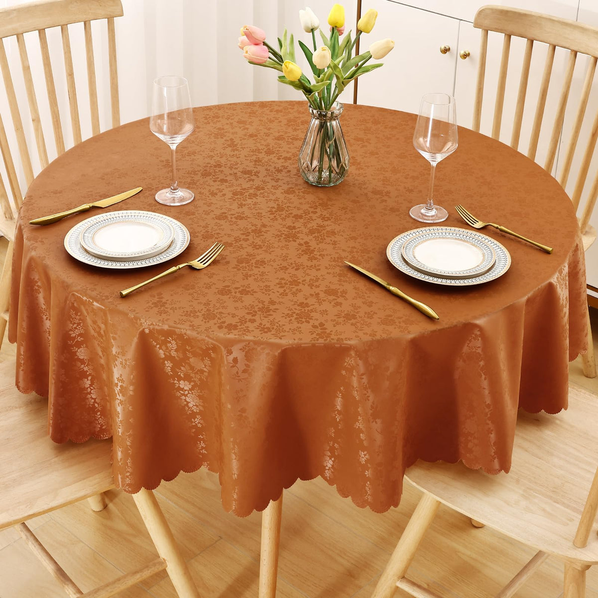 Smiry Rectangle Waterproof Heavy Duty Vinyl Tablecloths, 60 x 84 Inch