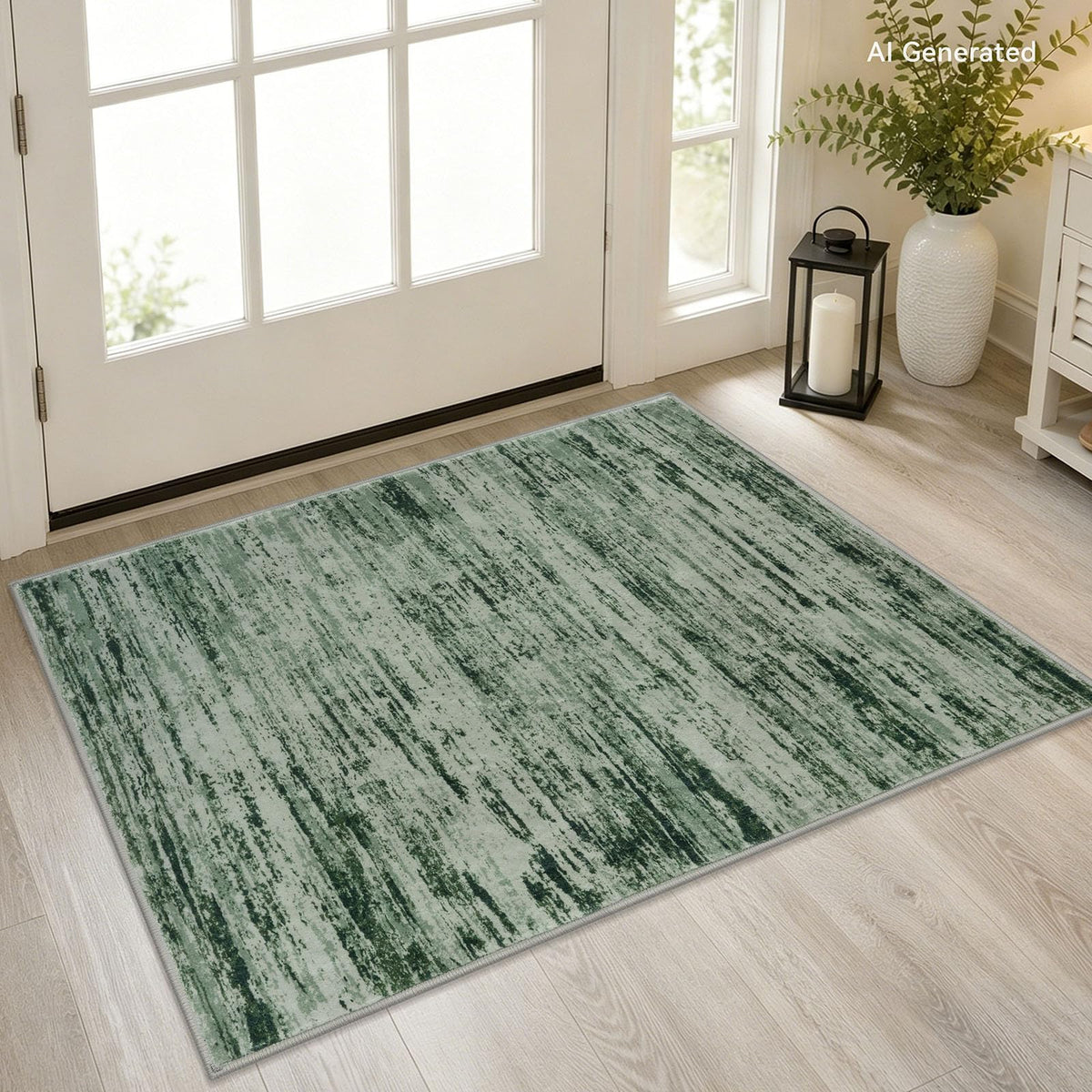 Lansny Abstract 2x3 Area Rug Small Washable Entryway Rug Non Slip Door Mat