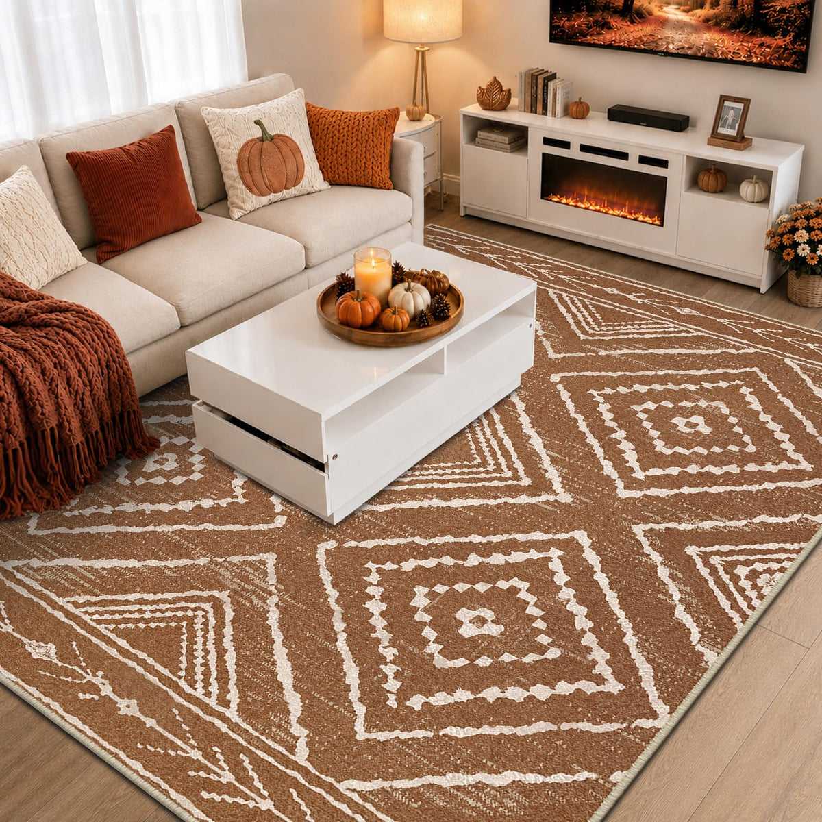 BESTSWEETIE 5'x7' Washable Area Rug for Living Room Bedroom Black