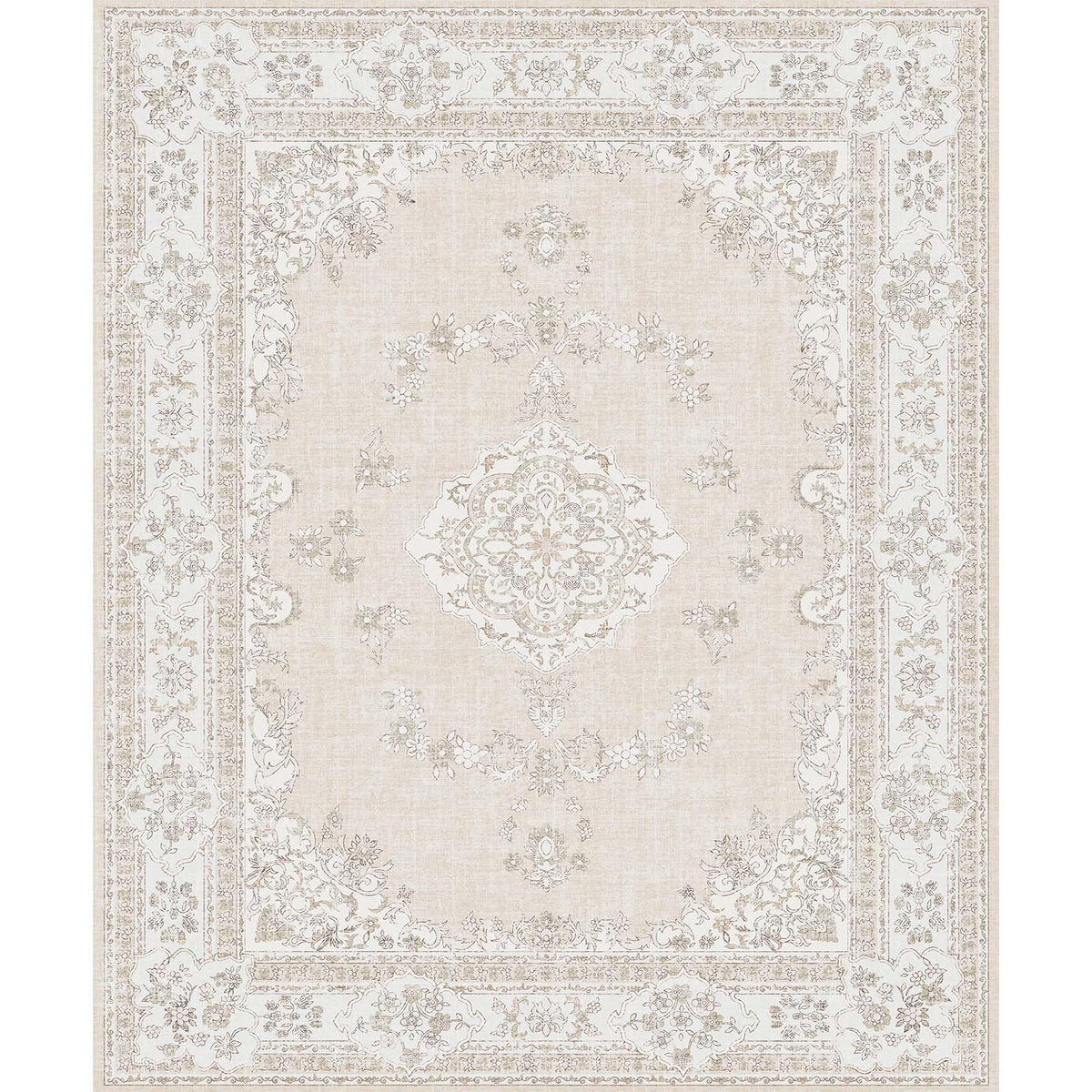 Soft Pink Rug for Girls Room: 5x8 Vintage Washable Carpet Bedroom Nursery