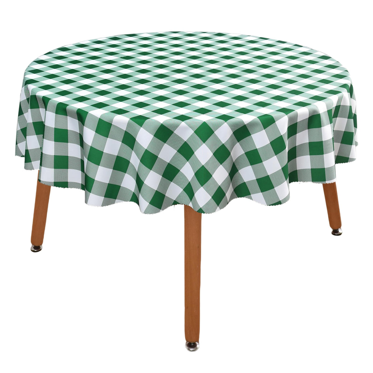 Waterproof Checkered Tablecloth Fabric - Rectangle 58x84 Inch Classic Gingham Buffalo Plaid Table Cloth for Indoor/Outdoor Use - Washable Table Cover for Kitchen, BBQs, and Parties