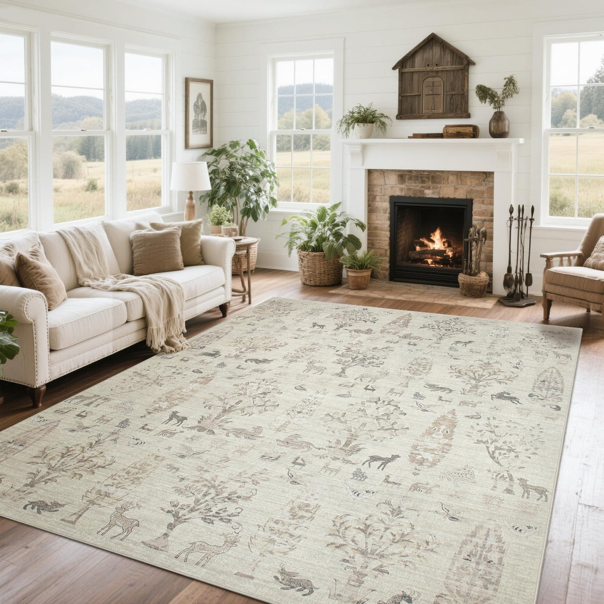 Washable Rugs 8x10 Area Rugs for Living Room,Bedroom,Dining Room Carpet