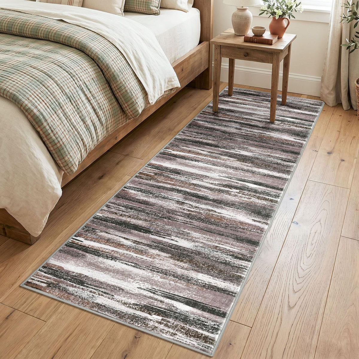 Lansny Abstract 2x3 Area Rug Small Washable Entryway Rug Non Slip Door Mat