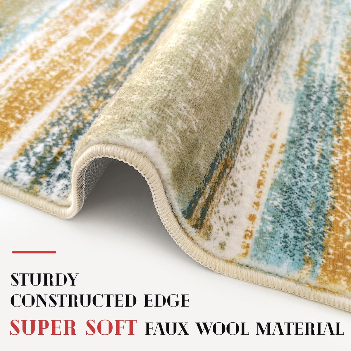 Lansny Abstract 2x3 Area Rug Small Washable Entryway Rug Non Slip Door Mat