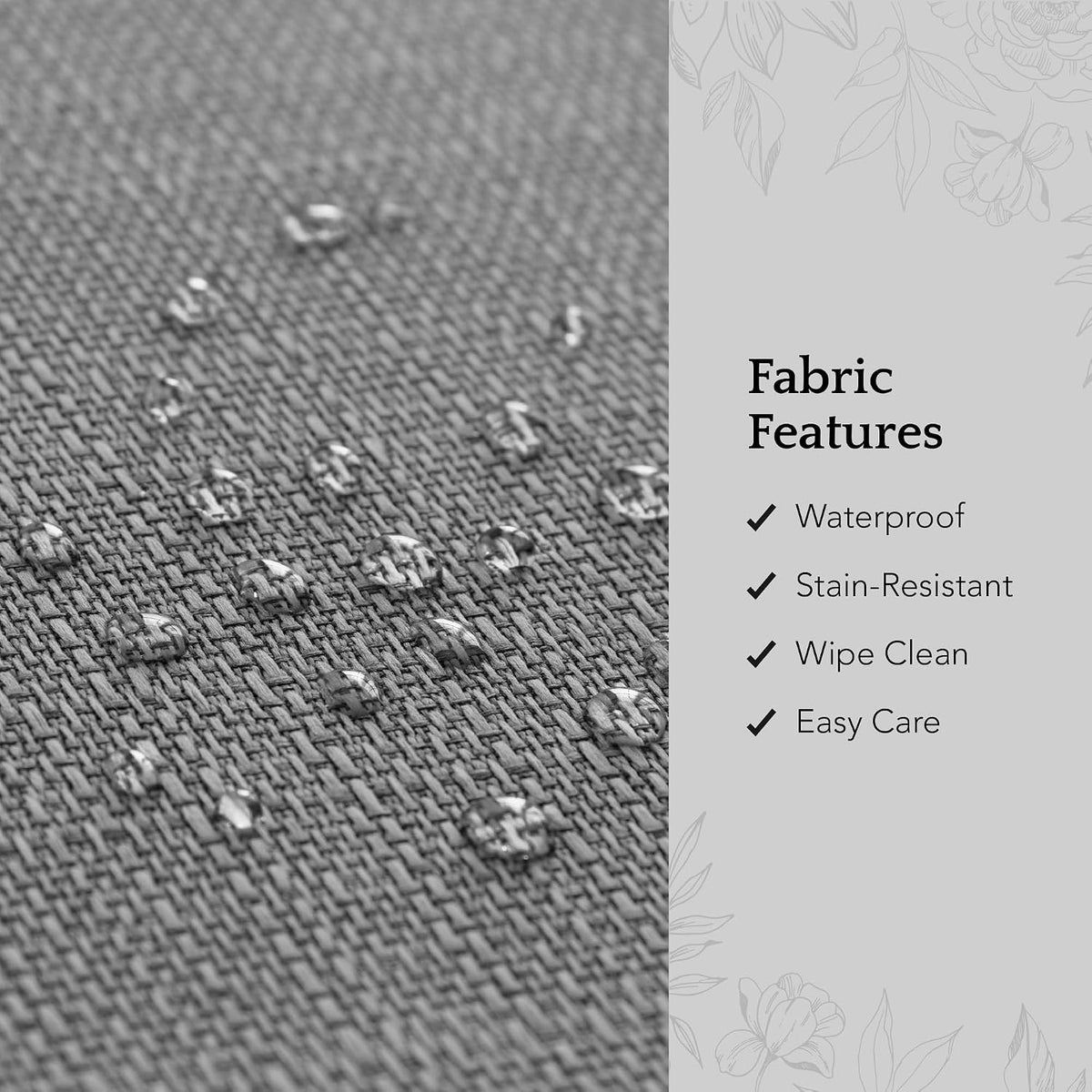 Elrene Home Fashions Laurel Solid Texture Water and Stain Resistant Tablecloth, 90" Round, Gray