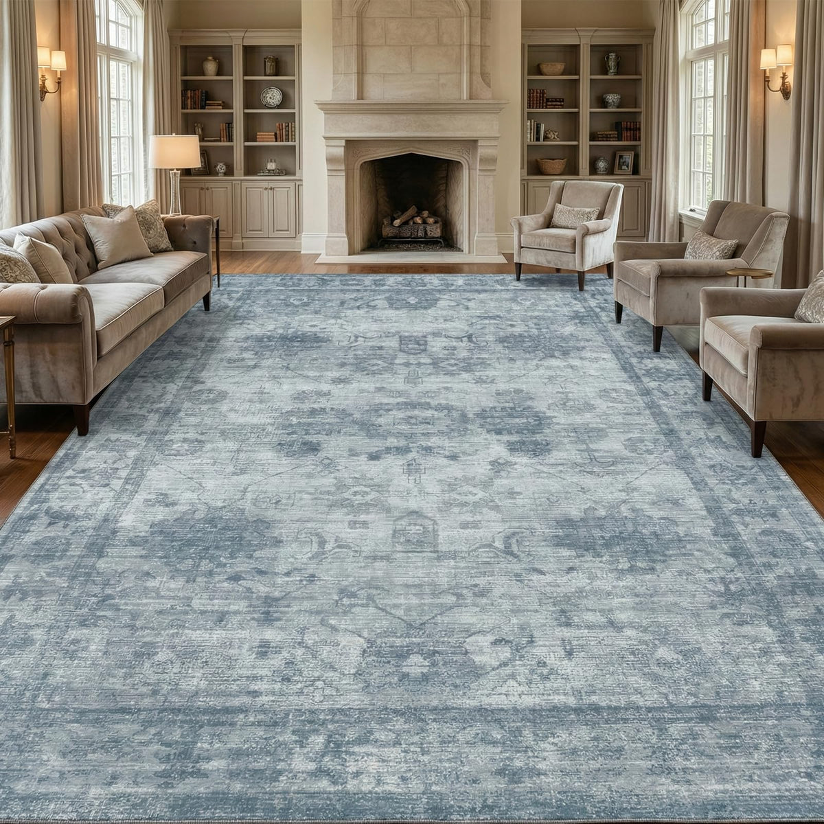 Homemate Washable Rug 8x10 Area Rugs - Vintage Rugs for Living Room