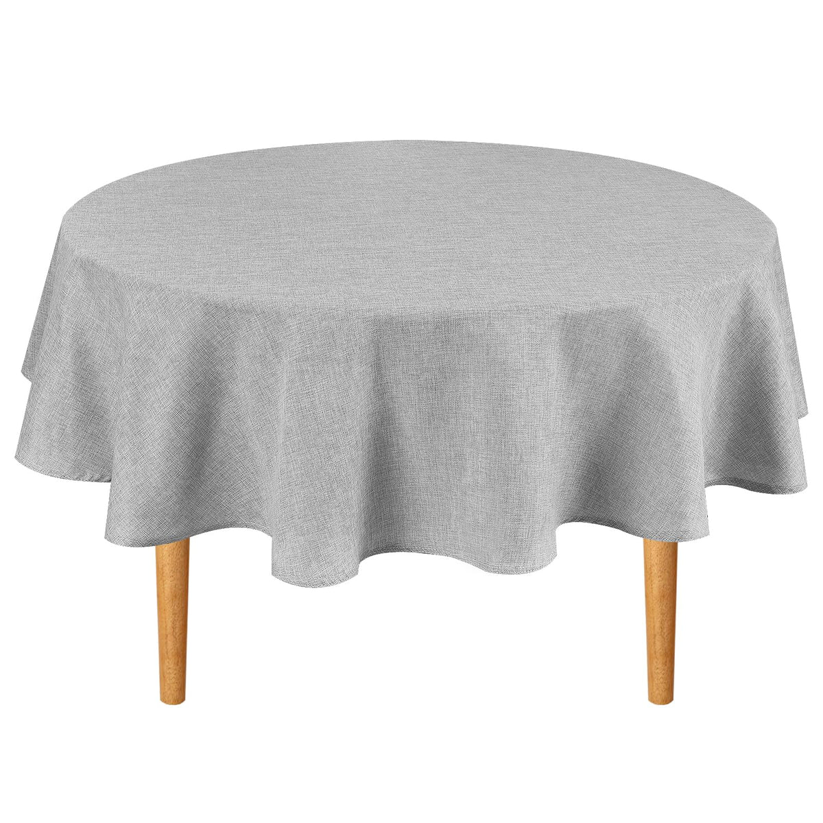 Hiasan Beige Faux Linen Rectangle Tablecloth 54 x 80 Inch for Dining Room