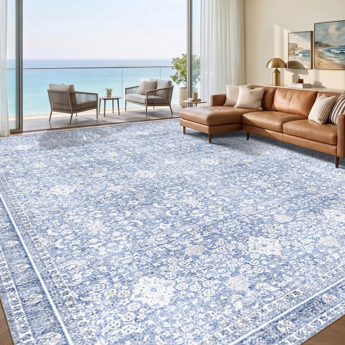 Sasttie 4x6 Area Rugs, Ultra-Soft Washable Rug for Living Room, Beige