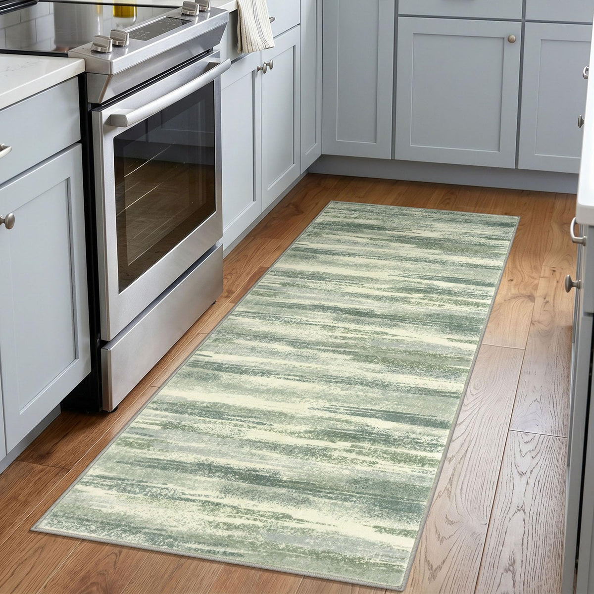 Lansny Abstract 2x3 Area Rug Small Washable Entryway Rug Non Slip Door Mat