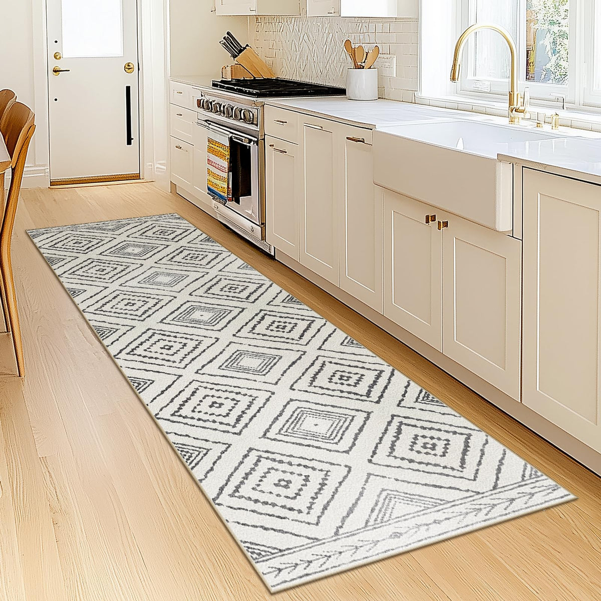 BESTSWEETIE 5'x7' Washable Area Rug for Living Room Bedroom Black