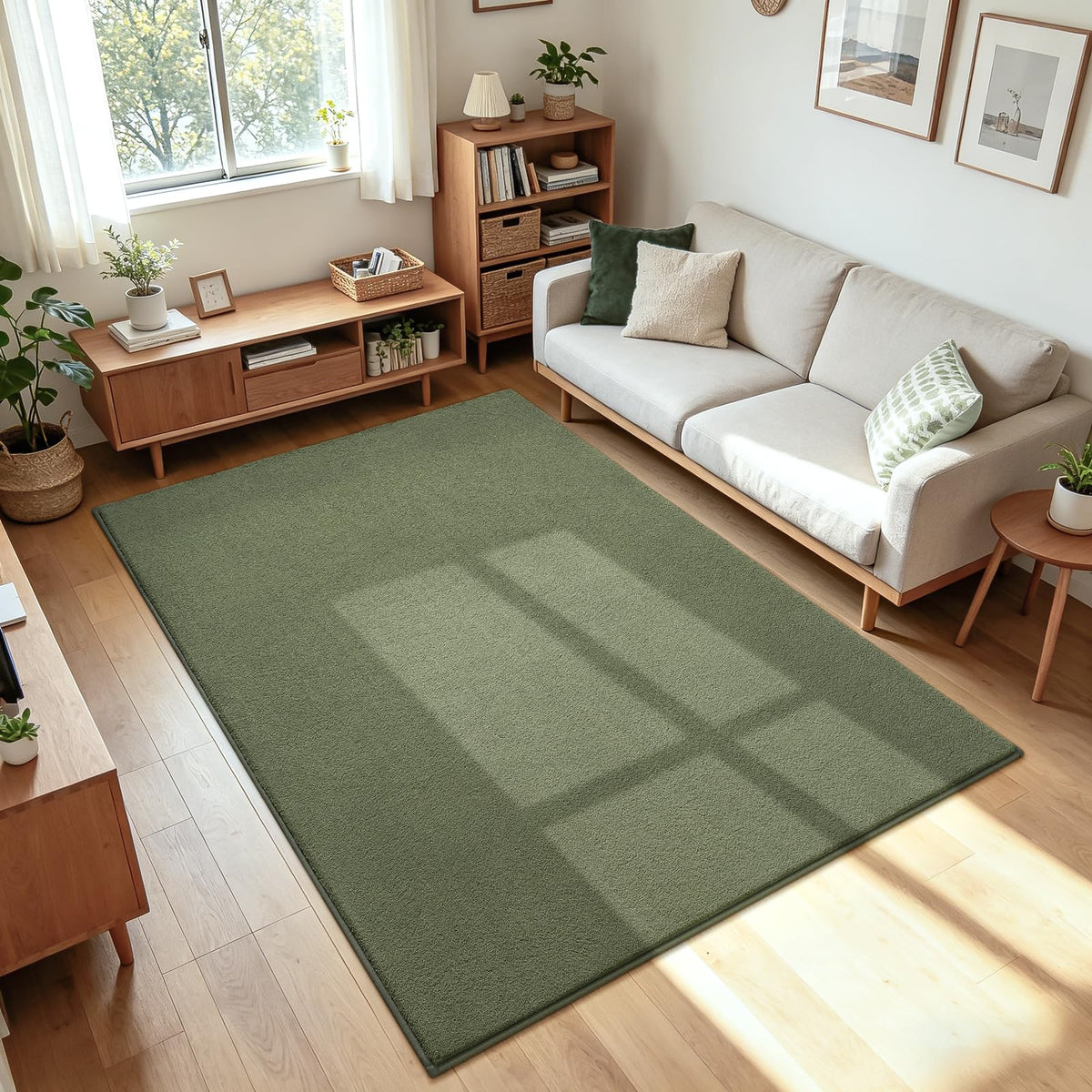 ISEAU 4x6 Soft Area Rug for Bedroom, Washable and Non-Slip, Purple
