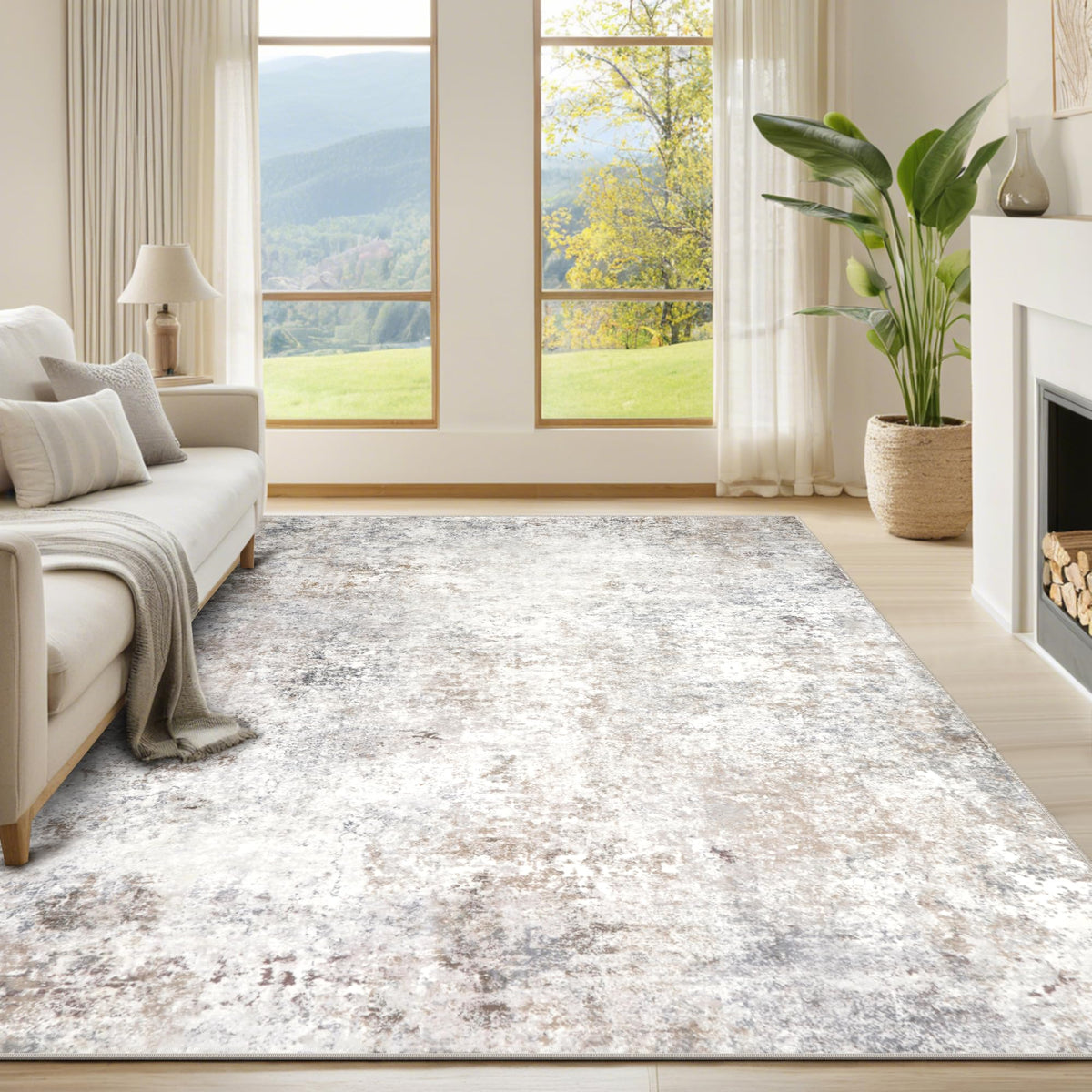 Washable Rugs 8x10 Area Rugs for Living Room,Bedroom,Dining Room Carpet