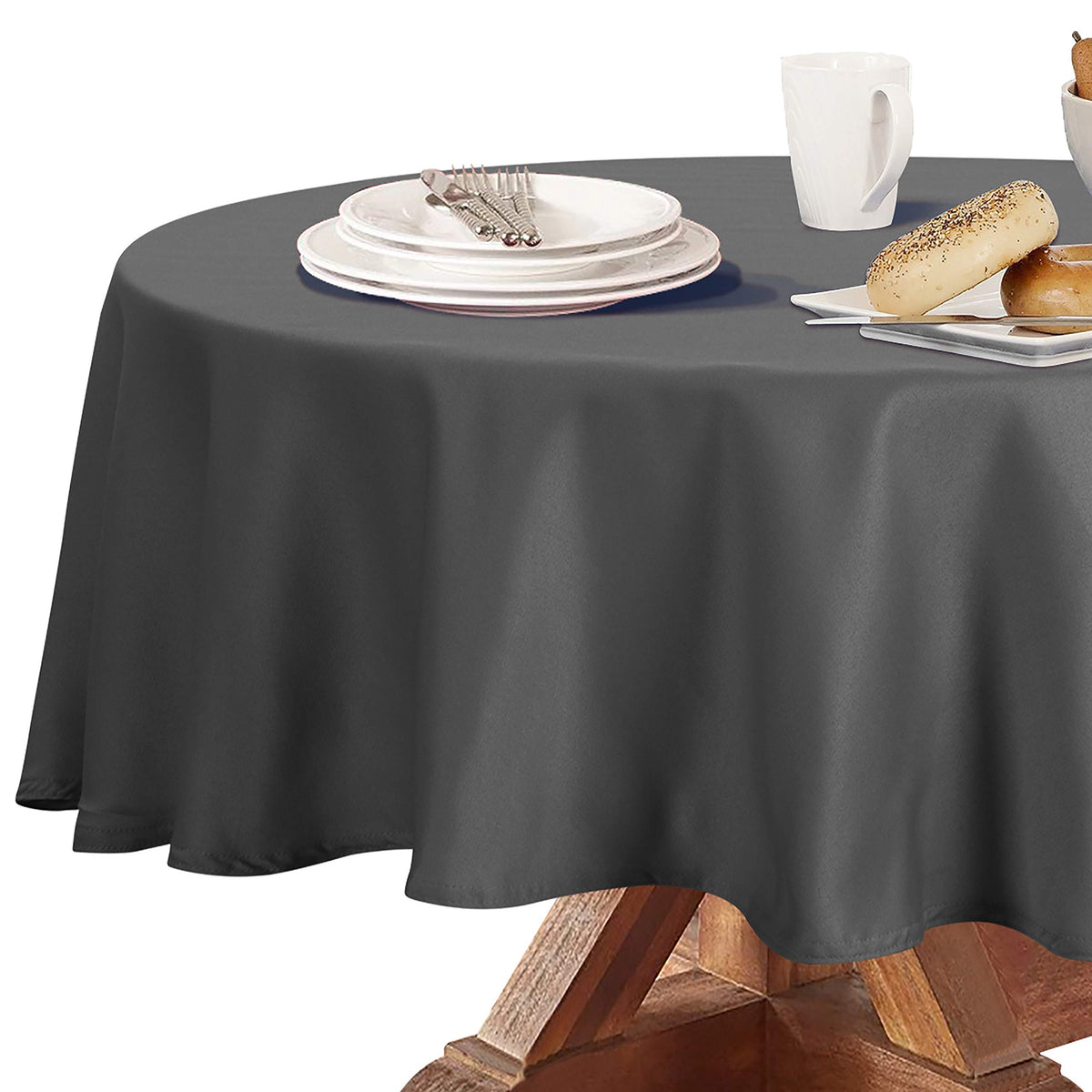 Obstal Rectangle Table Cloth, Navy Blue, 60 x 84 Inch