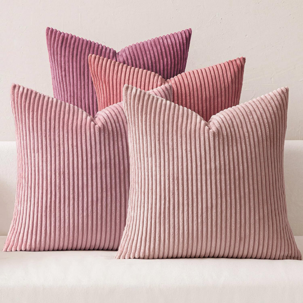 MIULEE Soft Corduroy Decorative Throw Pillow Covers Forest Green 18x18