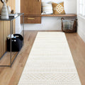 Area Rug for Living Room 6x9: Large Washable Boho Moroccan Rugs Geometric Neutral Rug, Non-Slip Foldable Morden Farmhouse Indoor Floor Carpet for Bedroom Dining Table Home(Brown Green,6'x9')