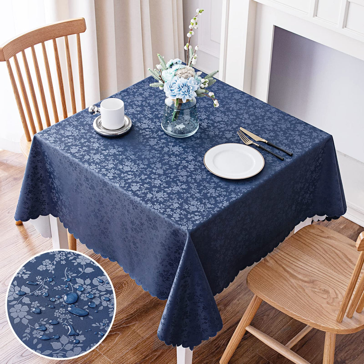 Smiry Rectangle Waterproof Heavy Duty Vinyl Tablecloths, 60 x 84 Inch