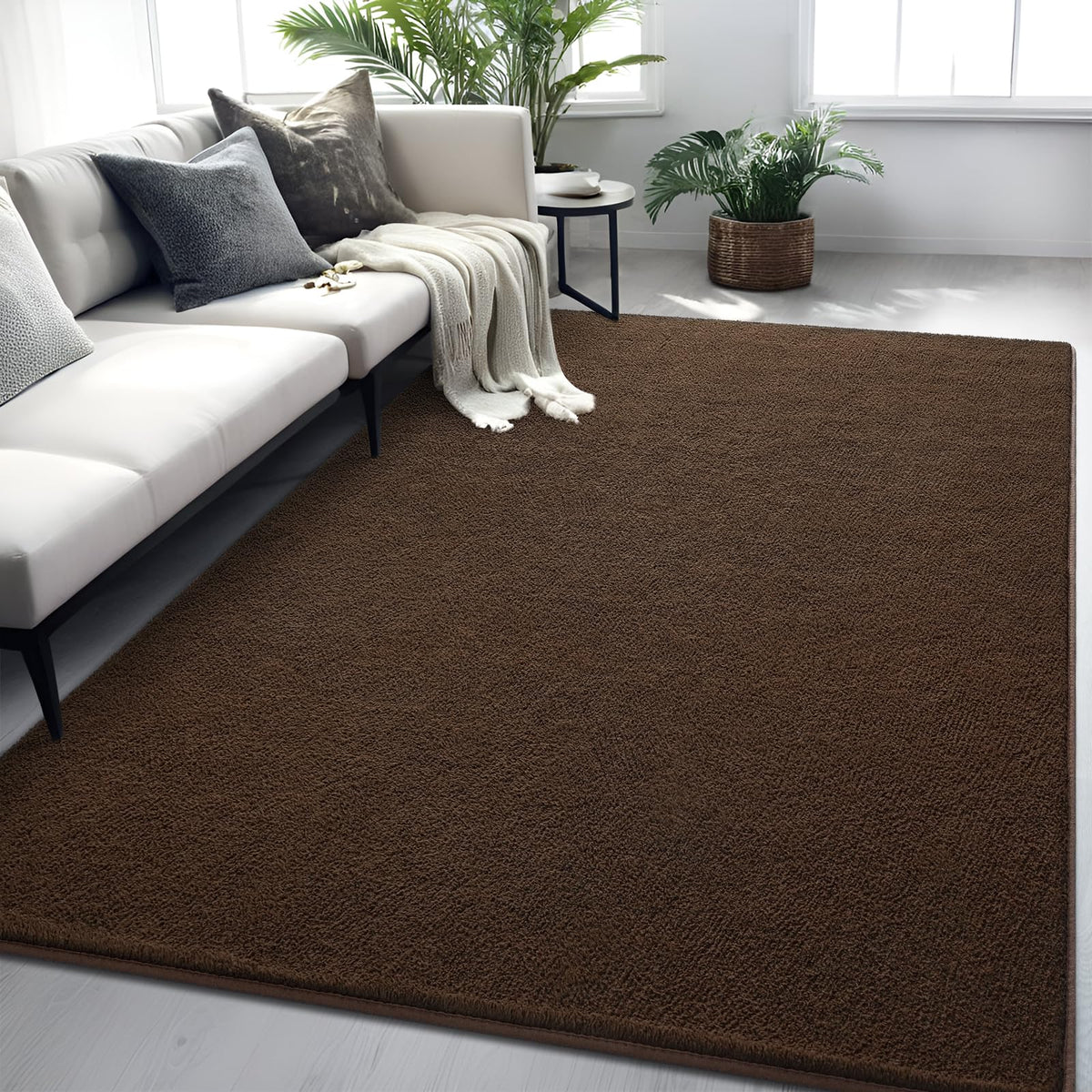5x7 Black Area Rug Modern Aesthetic Minimalist