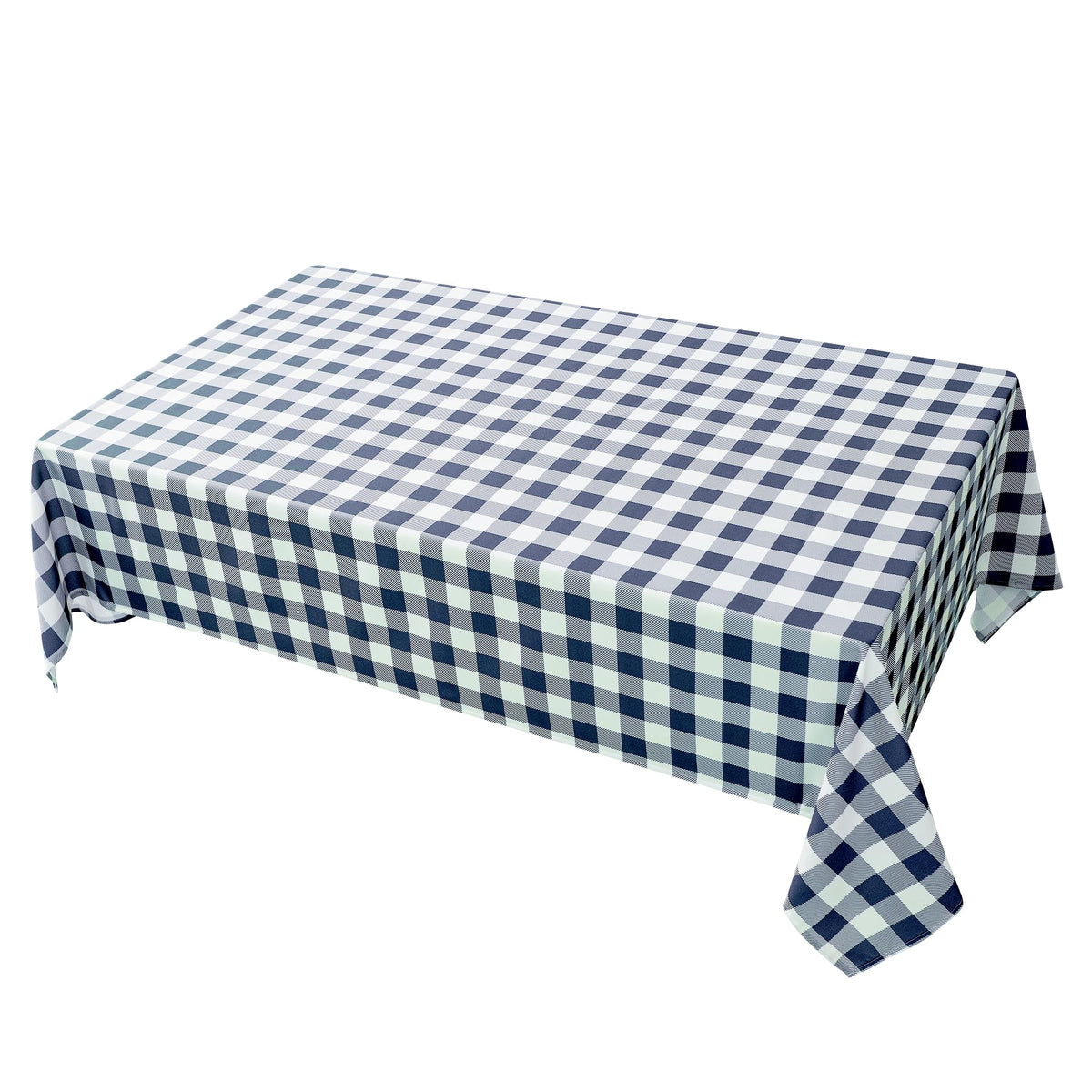 Waterproof Checkered Tablecloth Fabric - Rectangle 58x84 Inch Classic Gingham Buffalo Plaid Table Cloth for Indoor/Outdoor Use - Washable Table Cover for Kitchen, BBQs, and Parties
